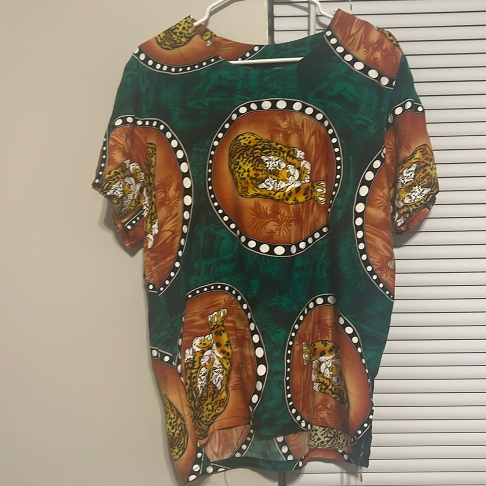 Vintage Animal Print Top